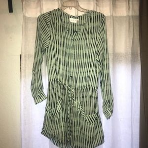 A.L.C Long-sleeve Drawstring Shirt Dress